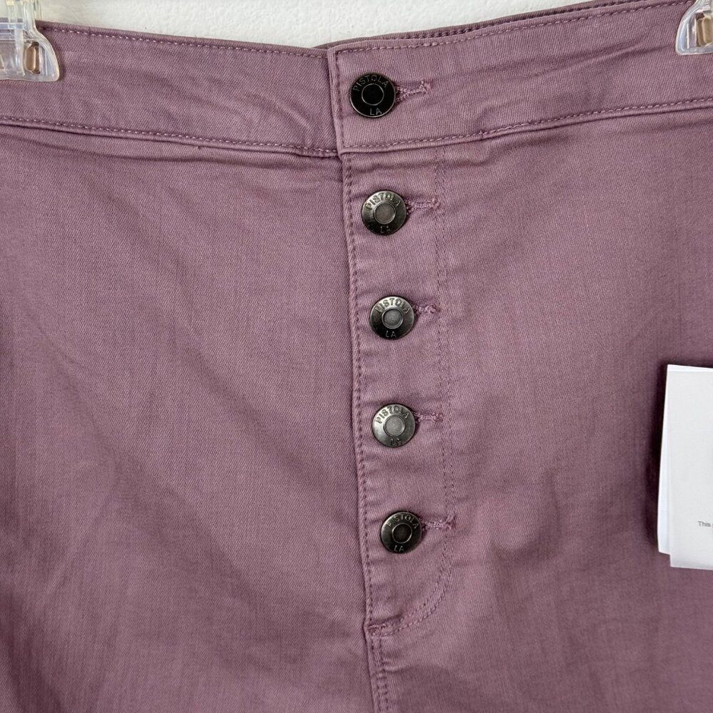 Pistola NEW Lilac Dust Button Fly Shorts Women's 24W Tencel Casual Summer - Picture 2 of 11